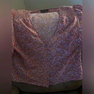 Floral button up blouse